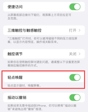 涡阳苹果授权维修站分享iPhone轻点无法唤醒怎么办