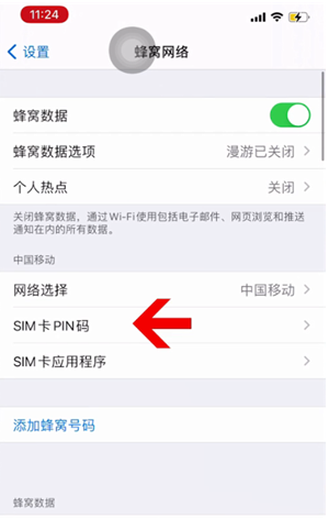 涡阳苹果14维修网分享如何给iPhone14的SIM卡设置密码 