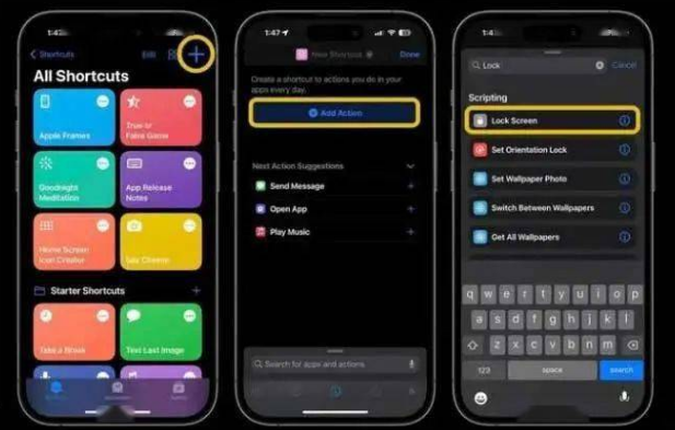 涡阳苹果14锁屏维修店分享iPhone14升级iOS16.4后如何创建锁屏快捷方式 